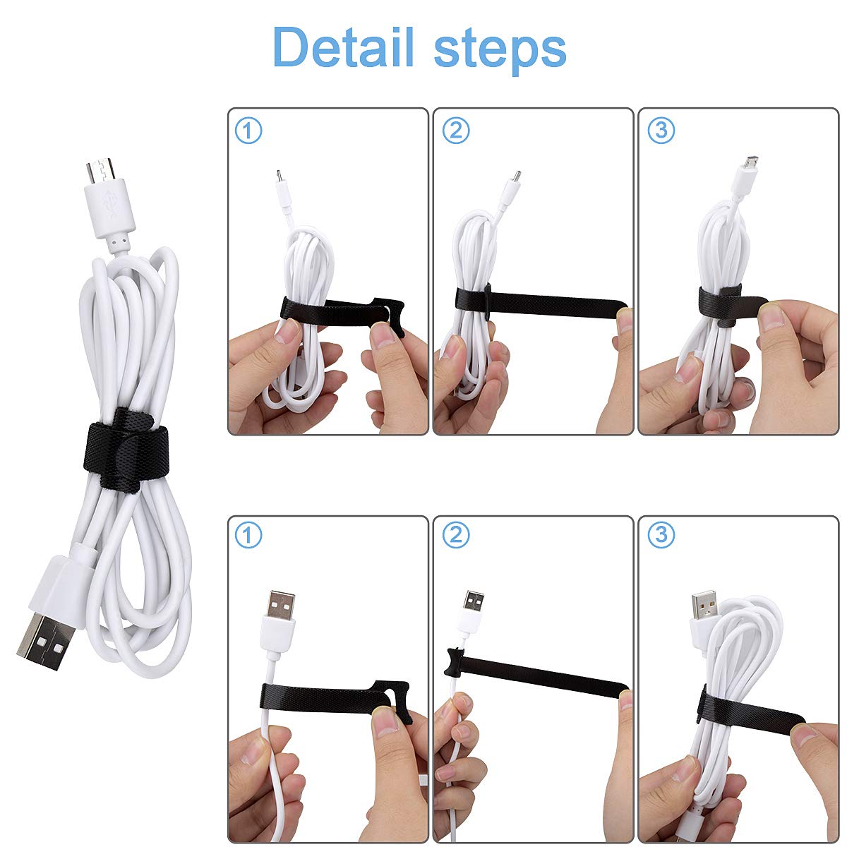 Xyvarnexis 60 PCS 6 Inches Reusable Cable Ties