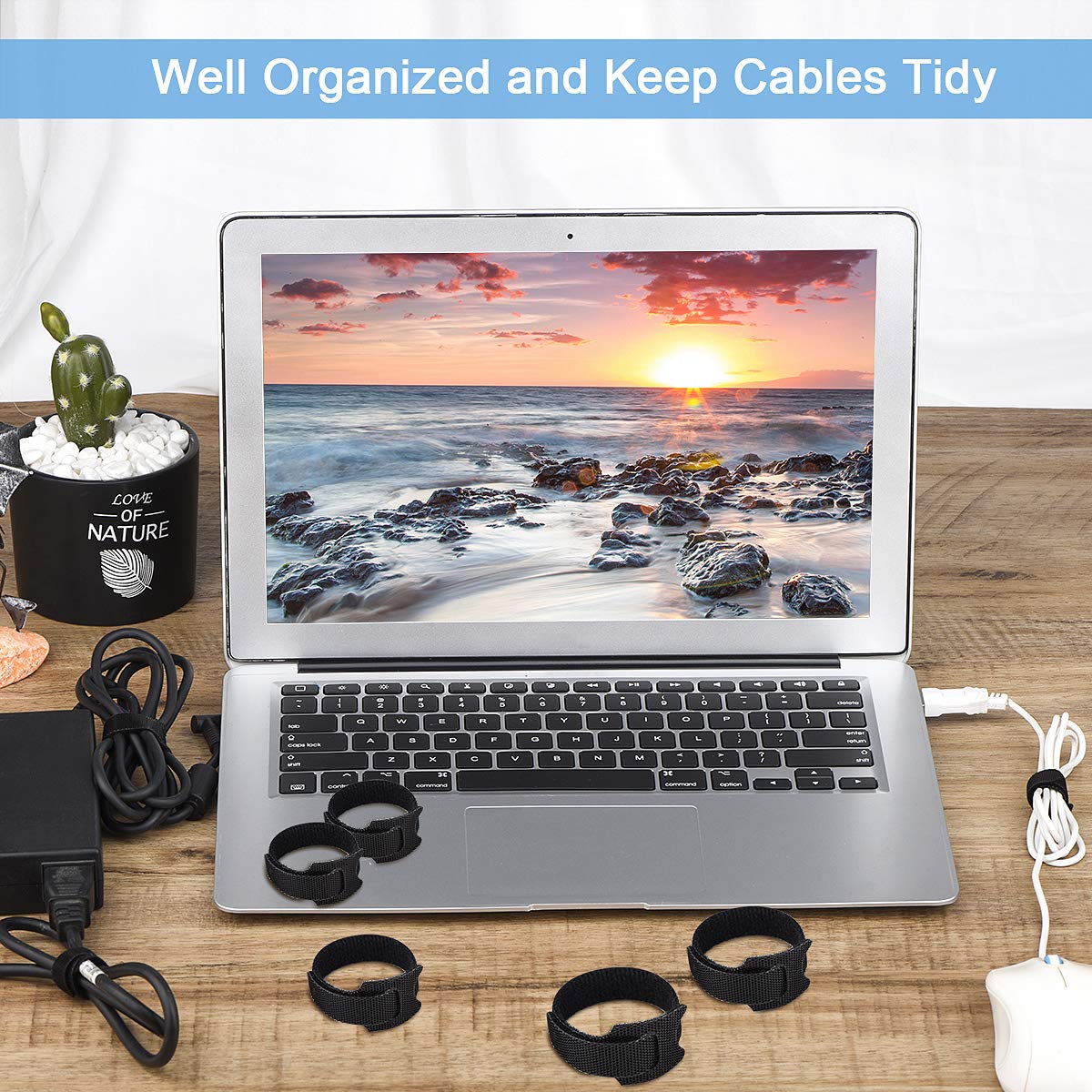 Xyvarnexis 60 PCS 6 Inches Reusable Cable Ties
