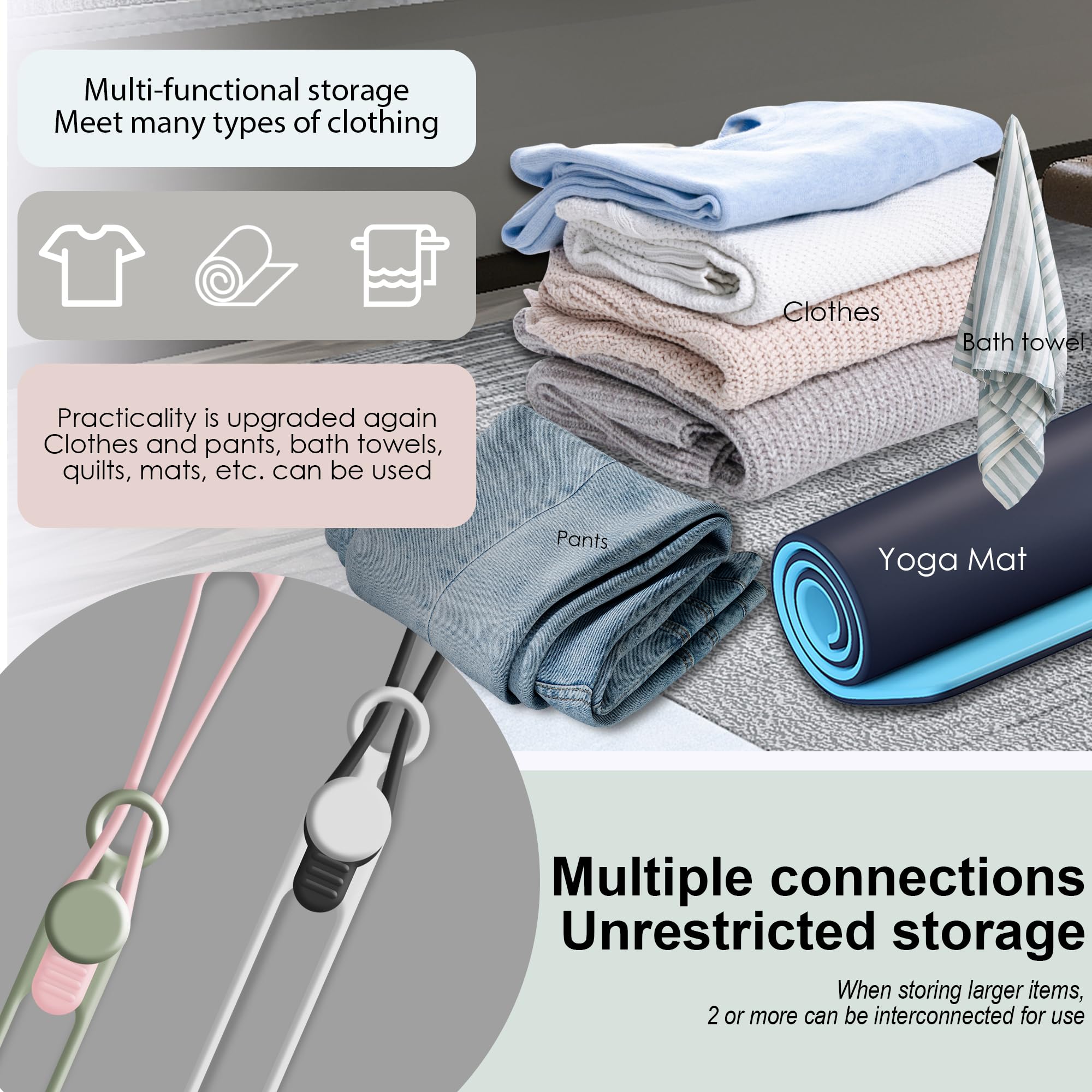 Xyvarnexis 24Pcs Silicone Cable Straps Cord Organizer